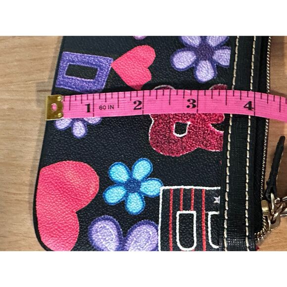 Dooney & Bourke Slim Wristlet Signature Floral Varsity EUC - Picture 3 of 5
